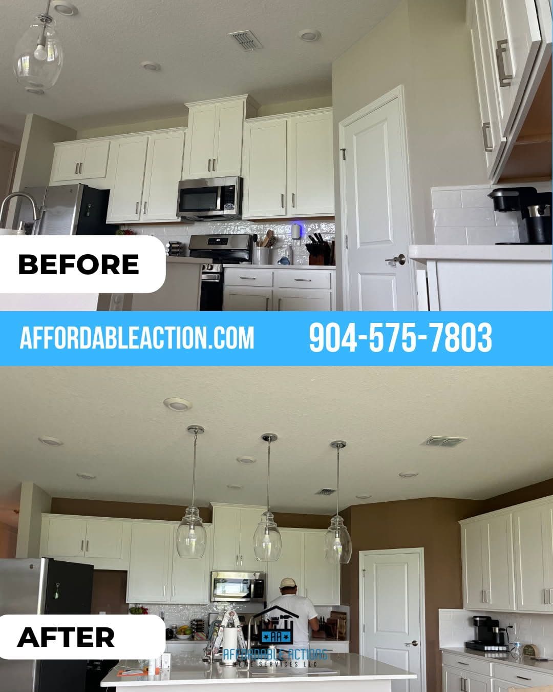 Project Sleek Kitchen Redesign with Contrasting Wall Colors image