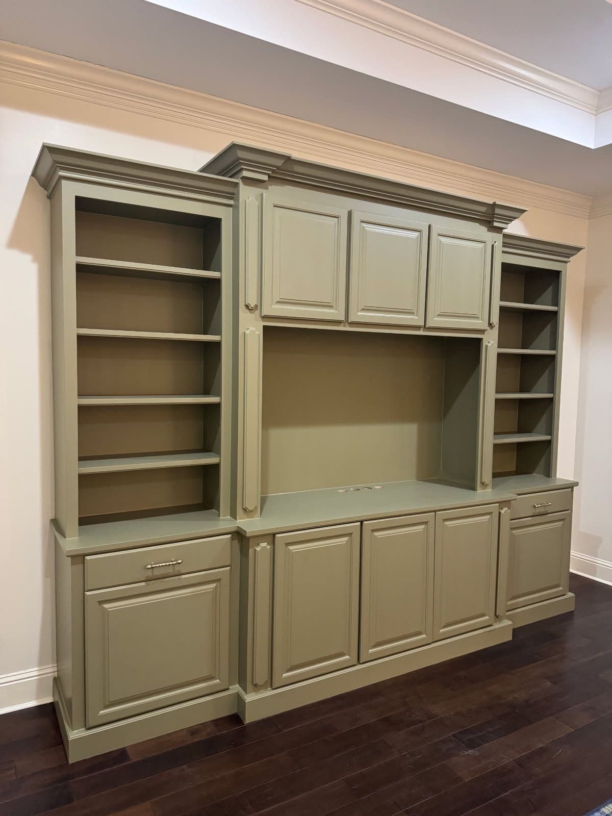 Stylish Entertainment Center Update with Sherwin Williams Paint